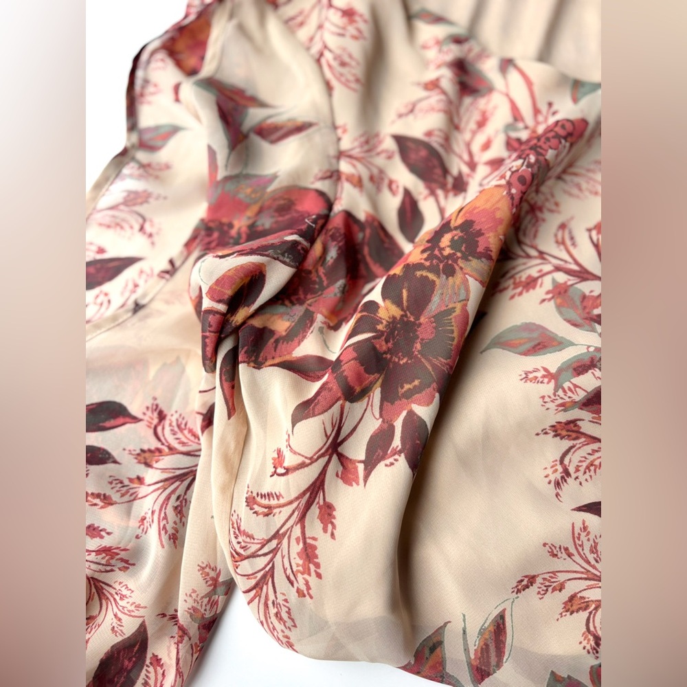Lulus Earth Tone “Shifting Dears” Floral Feminine Bohemian Shift Dress NWT - Picture 7 of 15